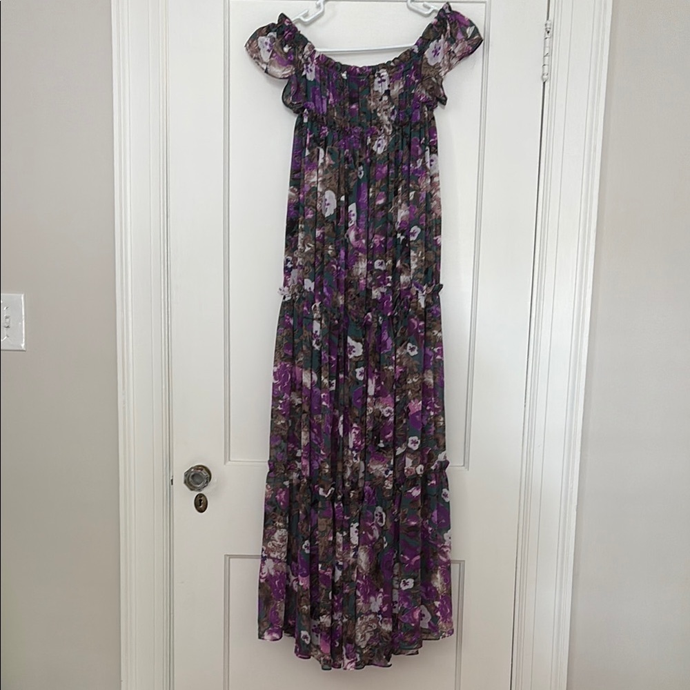 re:named Purple and Teal Floral Dress